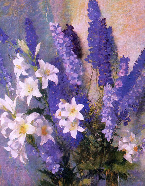 Larkspur and Lilies, Hills, Laura Coombs
